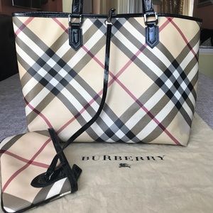 AUTHENTIC BURBERRY NOVA CHECK TOTE BAG