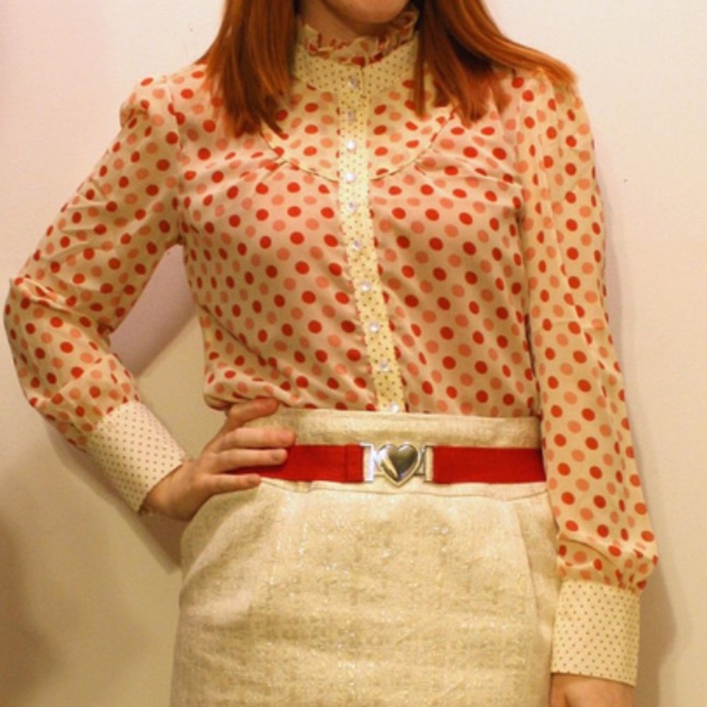 Tulle polka top top