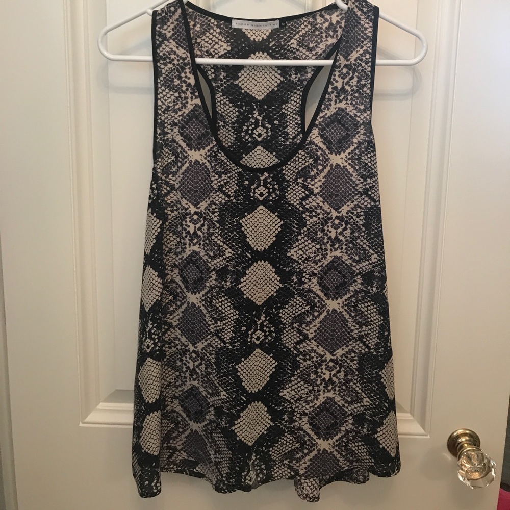 Snakeskin print top