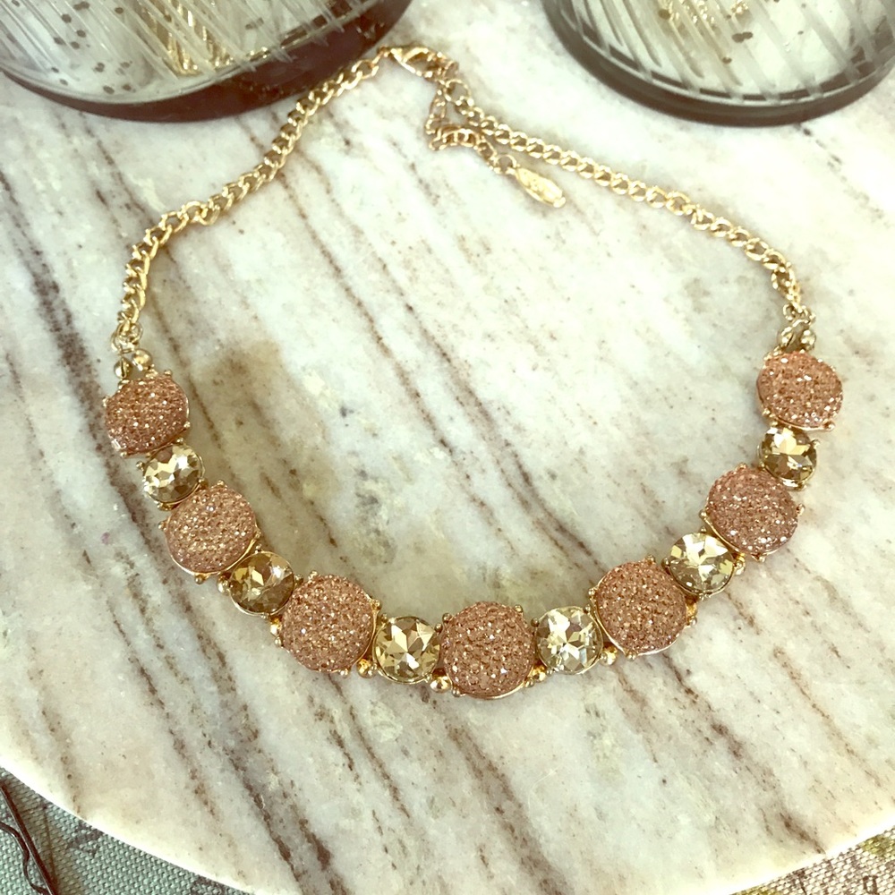 Ann Taylor Rose Gold Statement Necklace