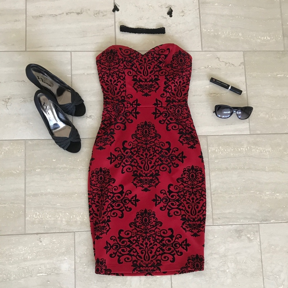 💄Classy Red Pocket Dress💄