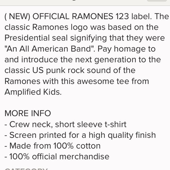 RAMONES OFFICIAL FAD OUT tshirt - Picture 5 of 5