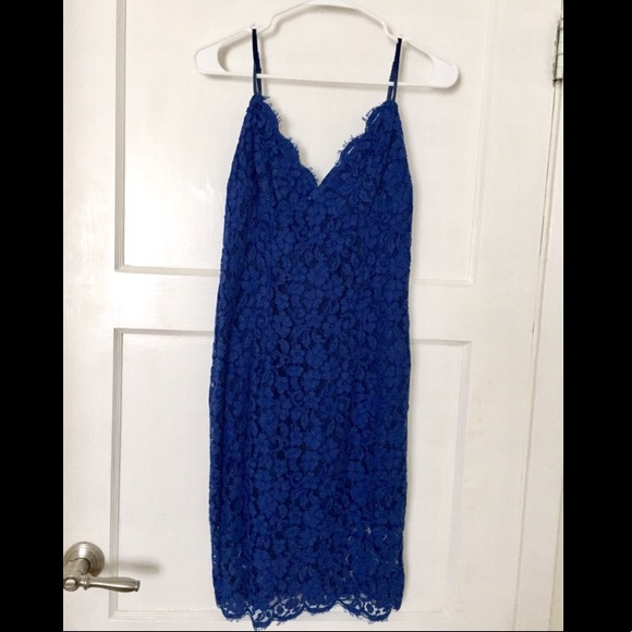 Lulu's Blue Laced Dress - Picture 3 of 8