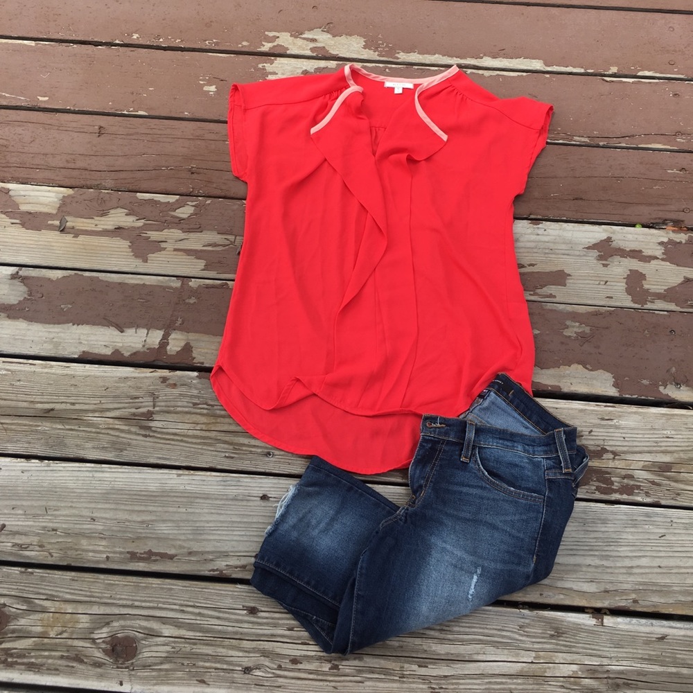 Coral blouse