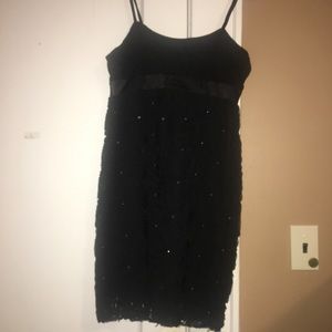 Eci New York Rosette Pattern Dress with Crystals