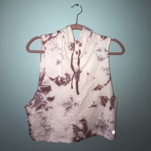 Tie dye hoodie tank top