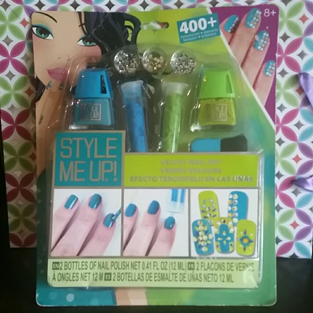 Velvet nail art set