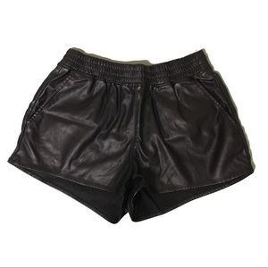 Vegan Leather Shorts