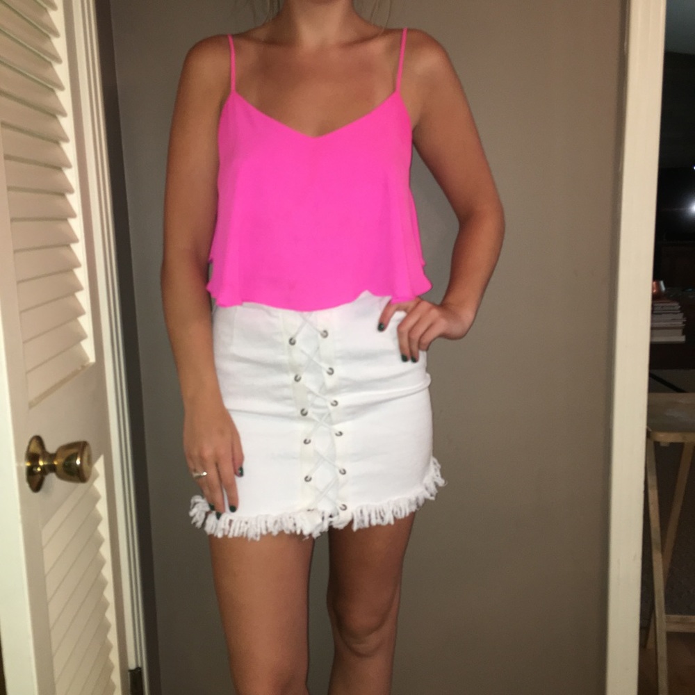 Flowy and flirty hot pink top