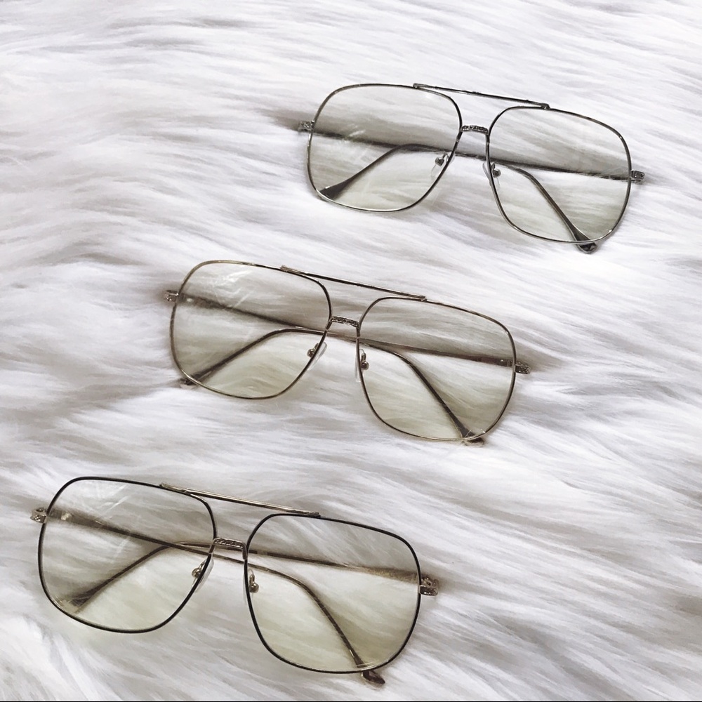 Gigi Trendy Nerd Glasses (Silver Rim)