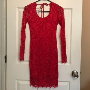 Arden B red lace dress