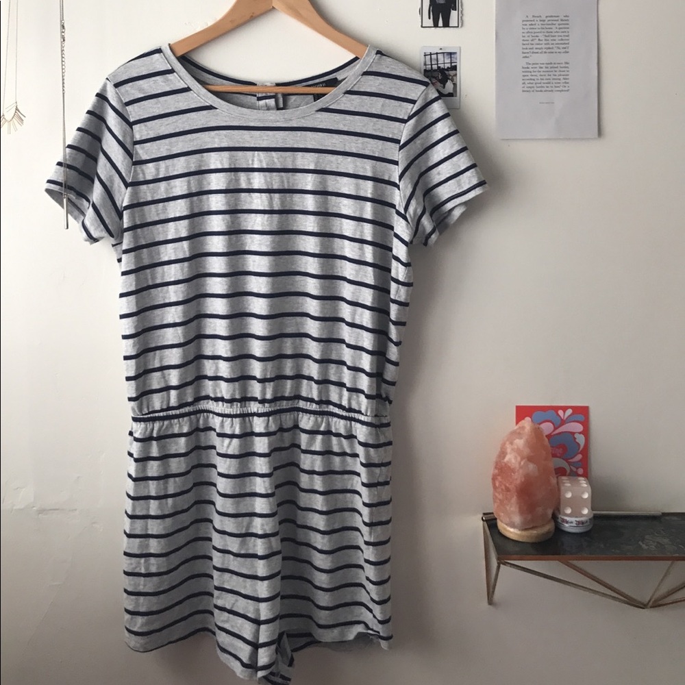 Forever 21 Size Striped Large Cotton Romper