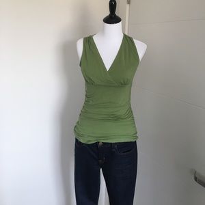 Green Cabi v-neck tank top women's small