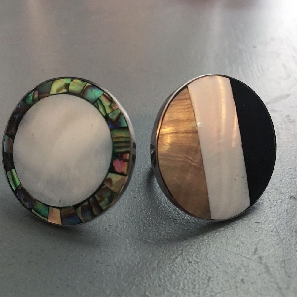 Unique one of a kind shell adjustable rings