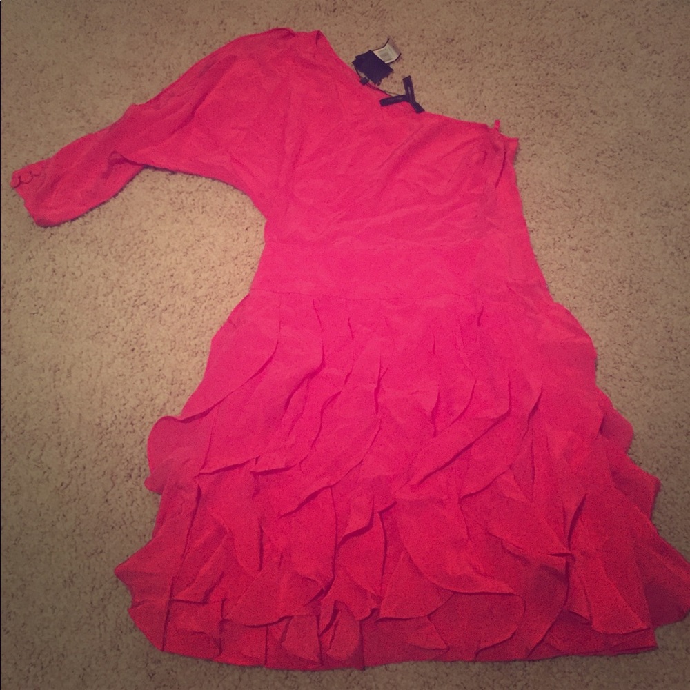 BCBGmaxazria one shoulder mini dress
