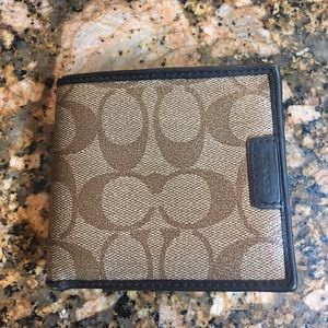 Authentic Men's leather Coach wallet