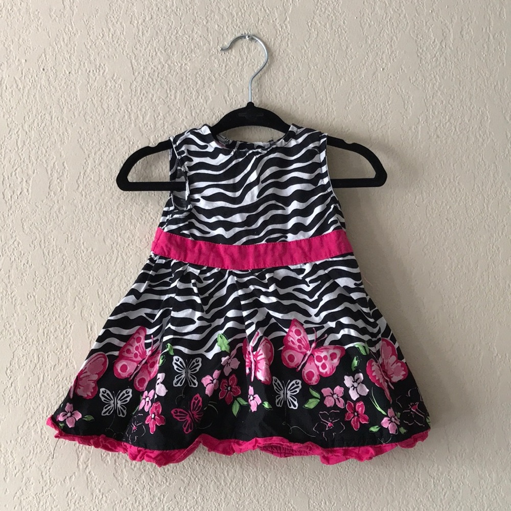 Zebra Striped Butterfly Dress