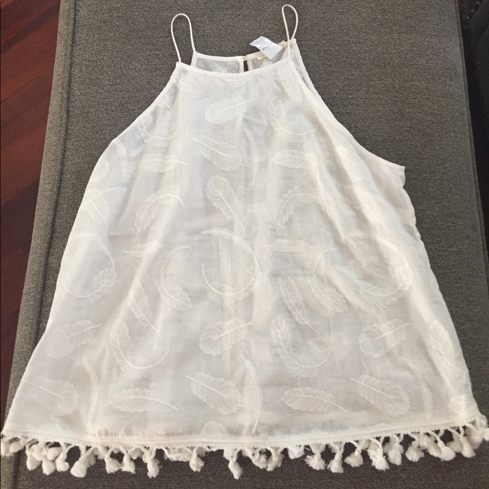 White, printed tank
