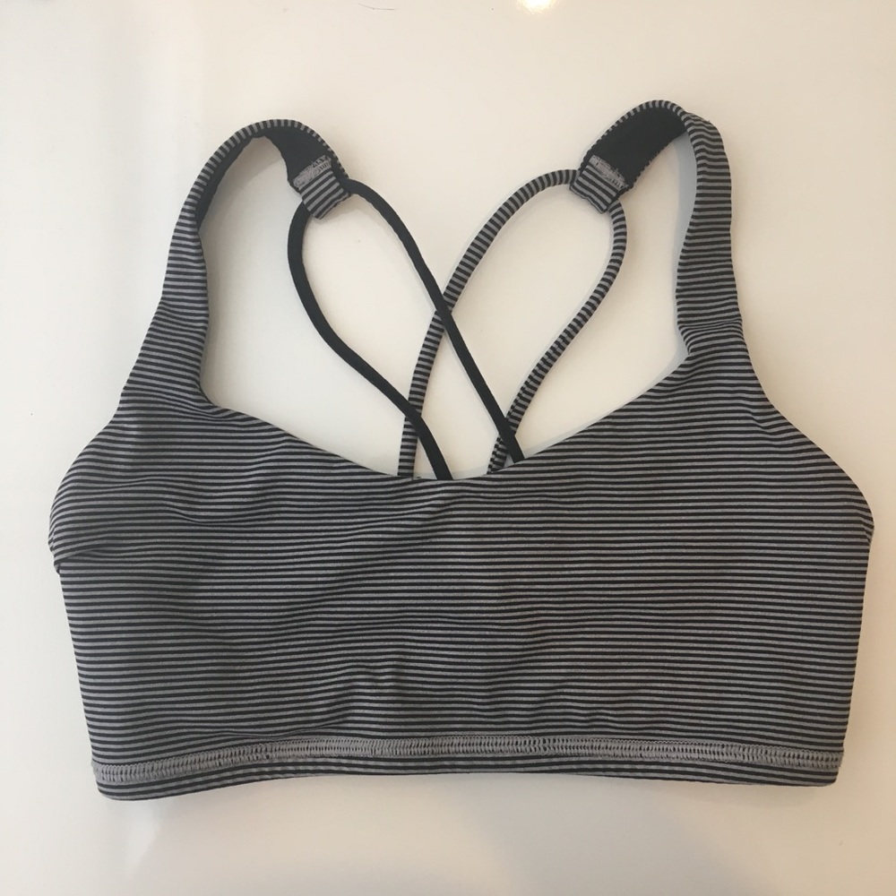 Lululemon striped sports bra size 4 crossback