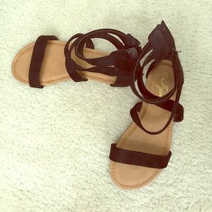 black sandals