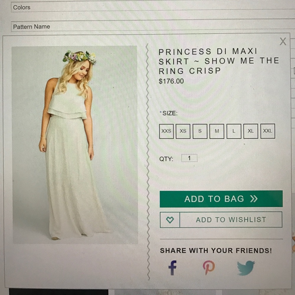 show me your mumu - king crop top & princess maxi