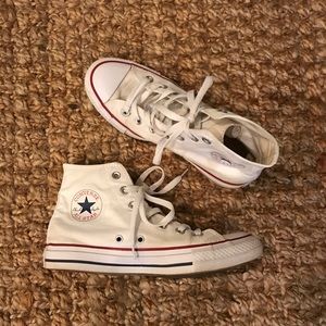 White All Star high top Converse