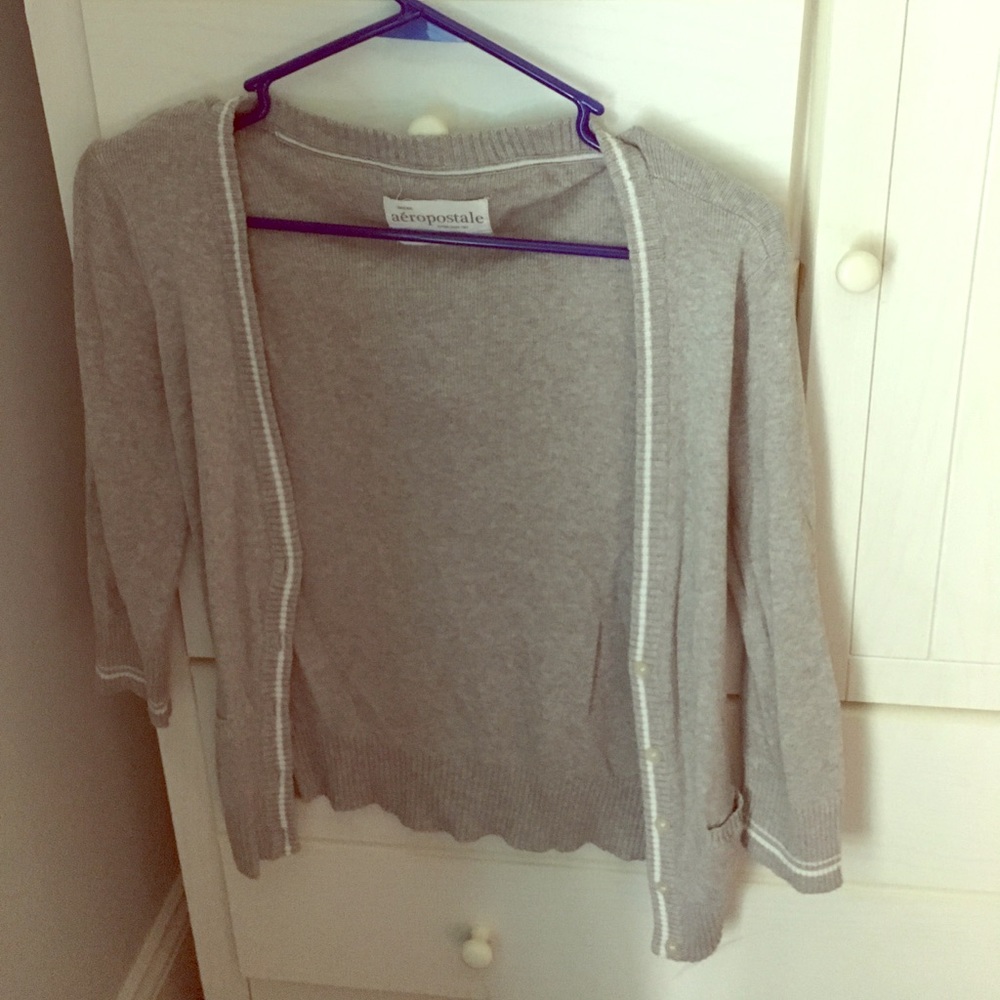 Gray cardigan