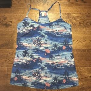 J Crew Tanktop Racerback Hawaiian Surf 🏄 Print 00