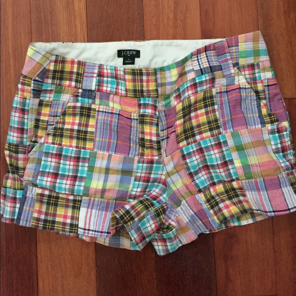 J Crew patchwork shorts