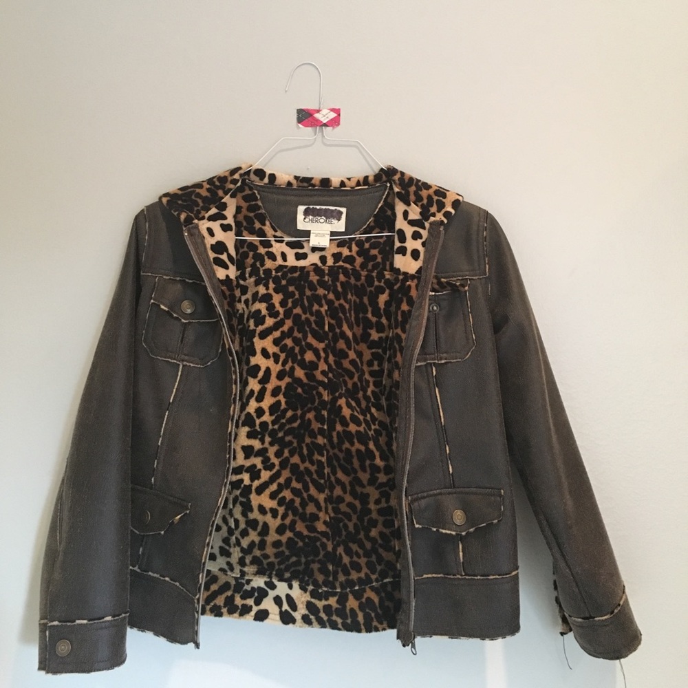 Childs Cheetah Leather Jacket🐾