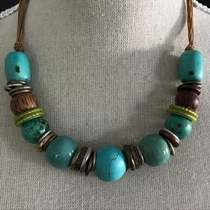 Turquoise beaded necklace