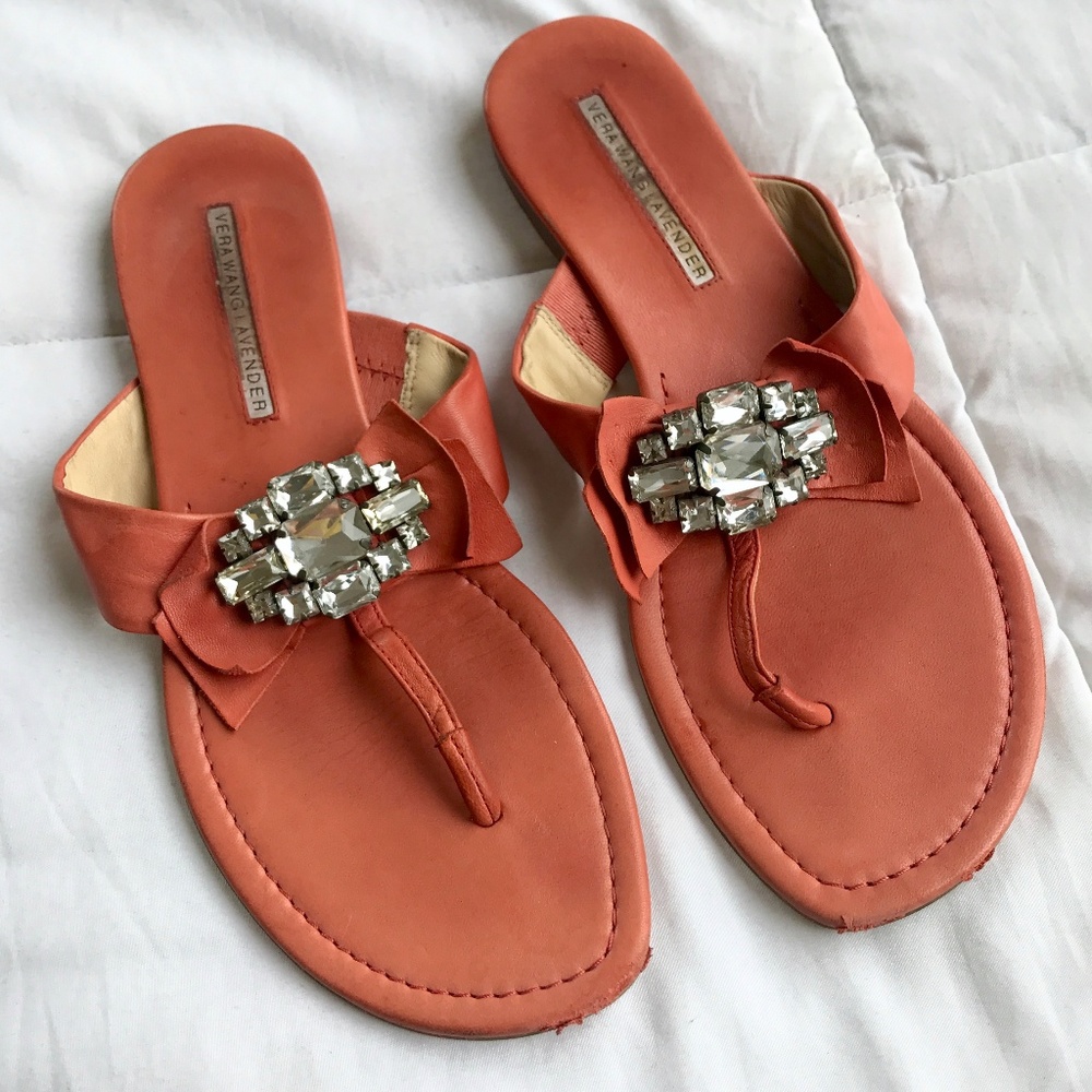 🛑SOLD OTHER PLATFORM Vera Wang Lavendar | jeweled sandals