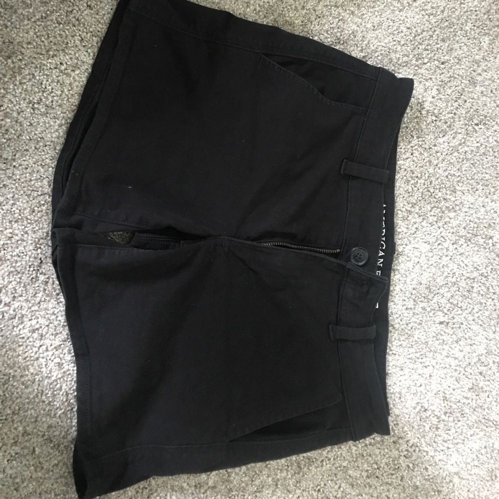 American Eagle black midi shorts