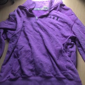 Vs pink quarter zip