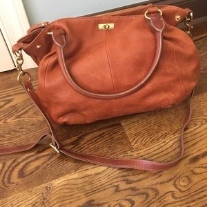 J. Crew Brampton Hobo in Cognac