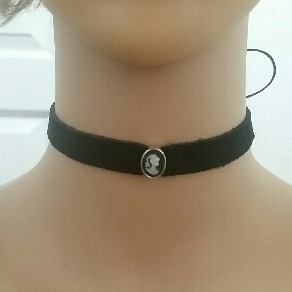 Handcrafted choker necklace.