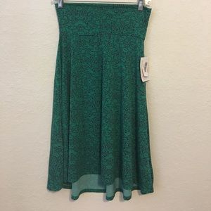 NWT Lularoe Azure Skirt Green and Purple
