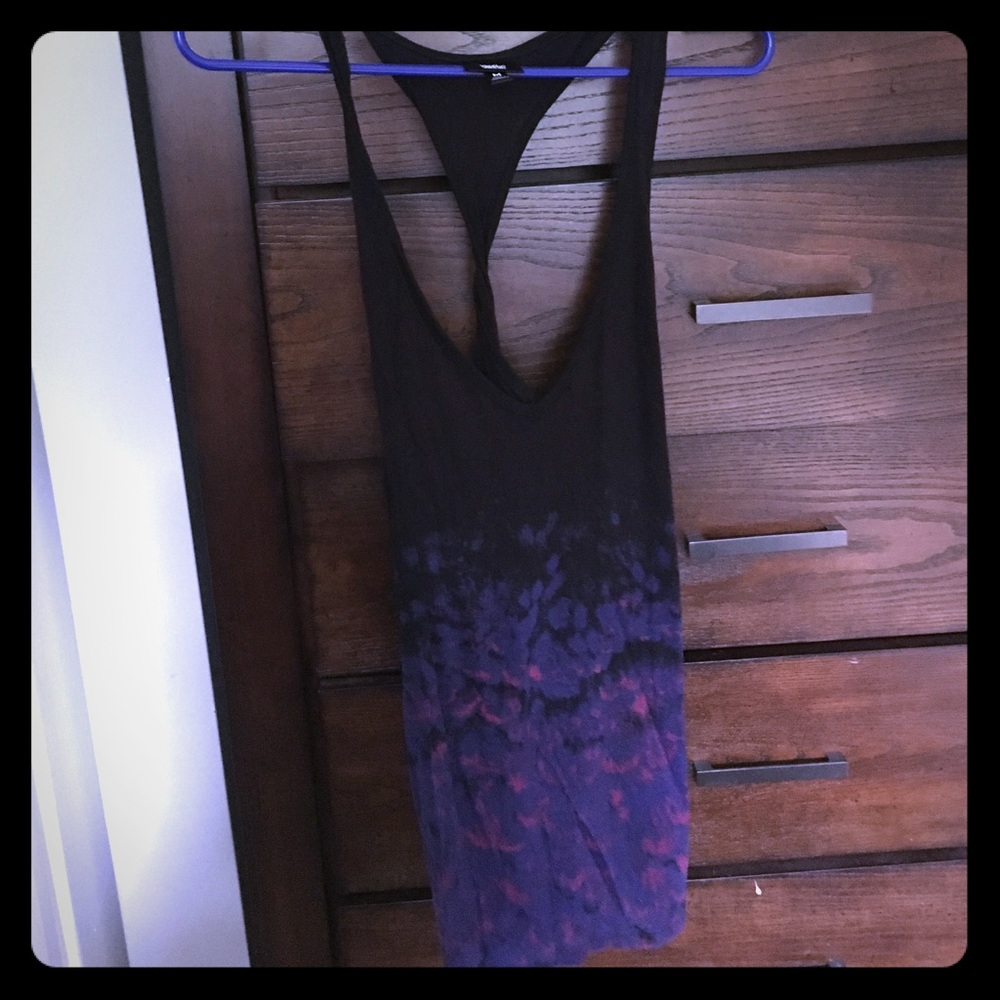 Halter style purple and black tank