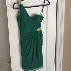 Kelly Green One Shoulder Dress
