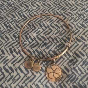 Alex & Ani Gold Band Bracelet! "Friend" Gold Band