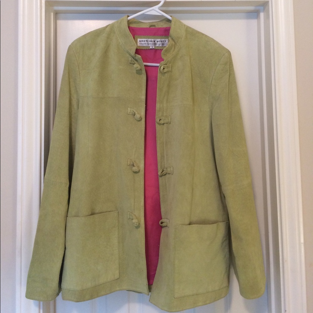 Light olive suede Gretchen Scott jacket