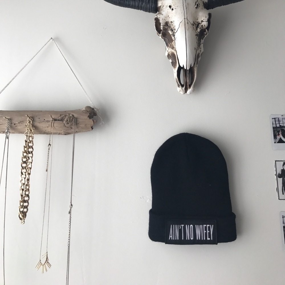 Black Graphic Beanie
