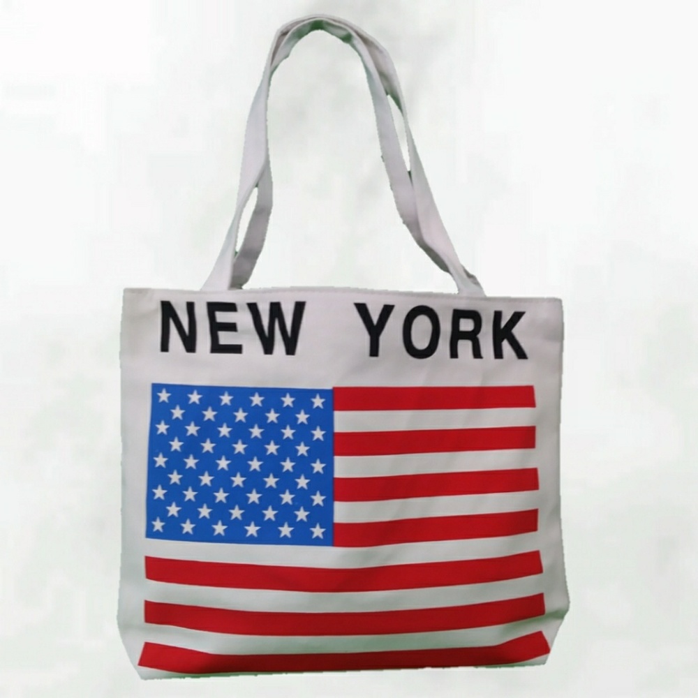 New York American Flag Tote Bag