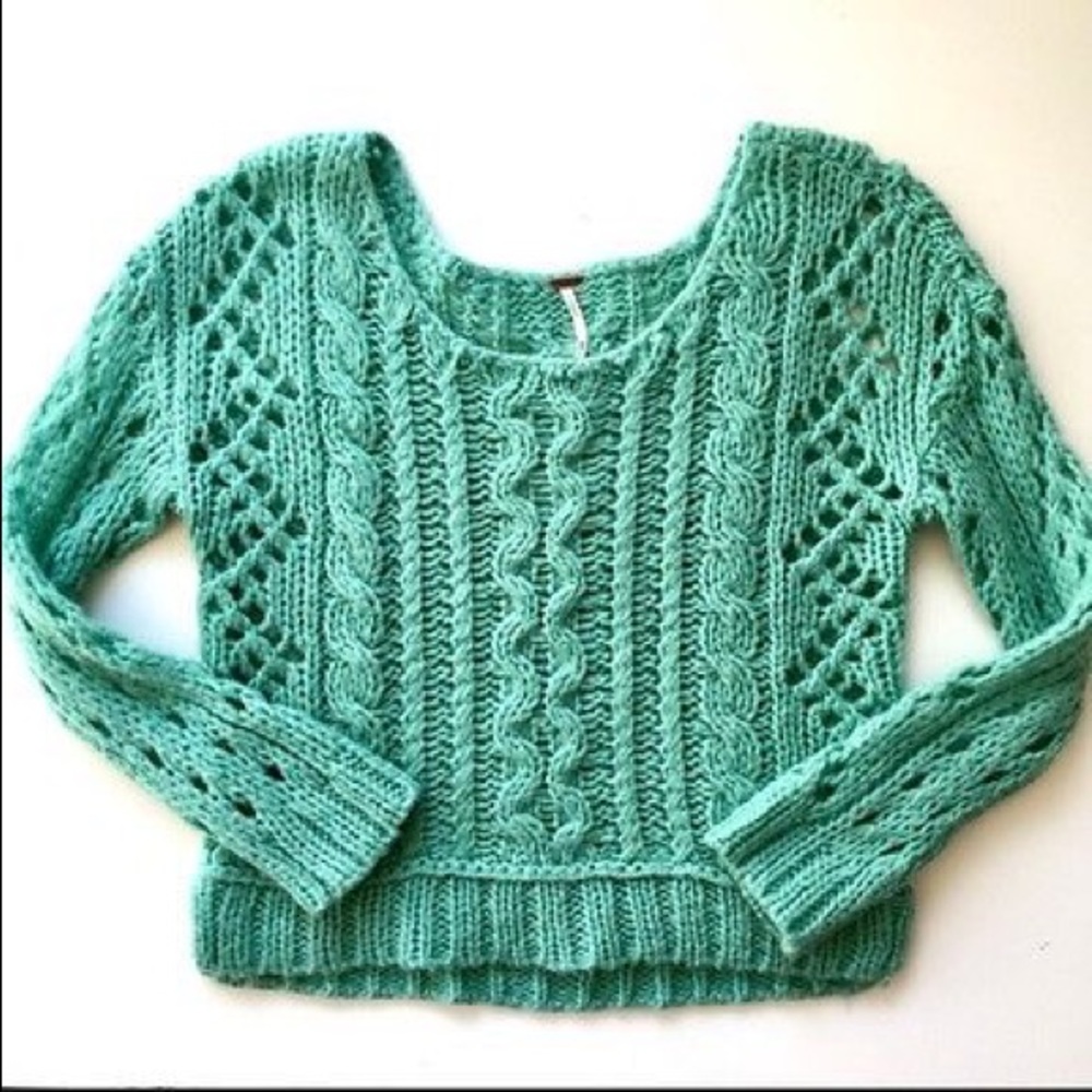 Free People Cable Knit Sweater