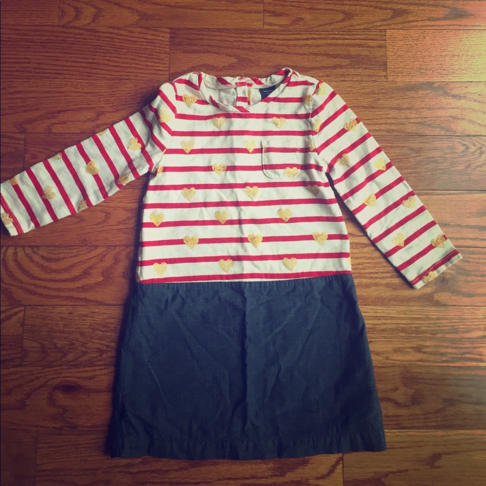 Hearts, Stripes, & Denim Dress