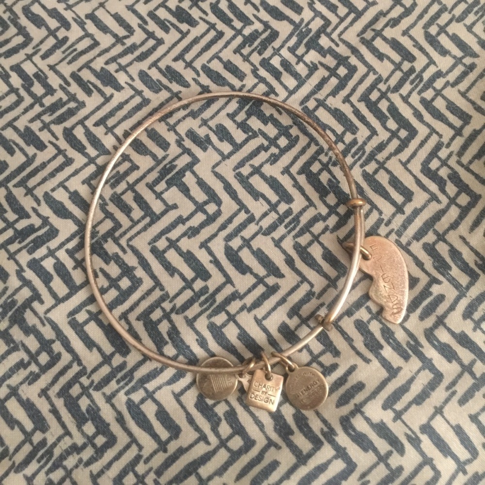 Silver Banded Alex and Ani Broken Heart Friends
