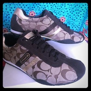 NEW Gold Trimmed Coach KATELYN Shoes