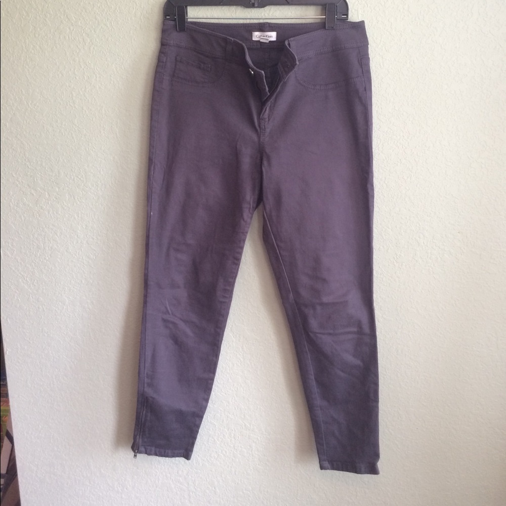 Gray pants. Calvin Klein. Size 8. Worn once.