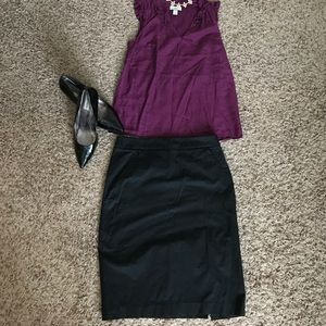 Black Express pencil skirt