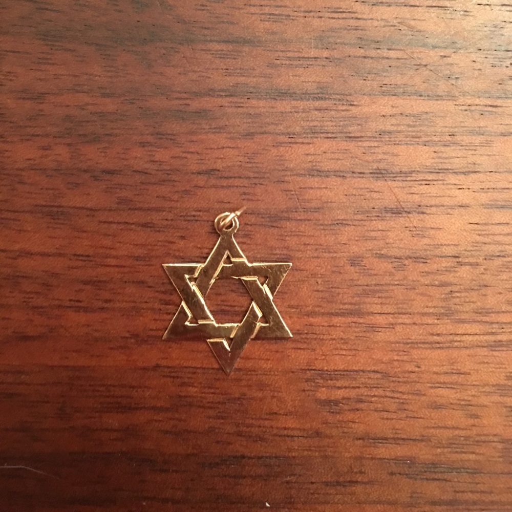 14 K gold Star of David Pendant